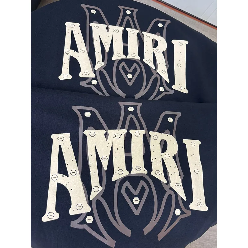 AMIRI Black Hoodie With Large Back Gold Logo And Ornate Design Elements #A54286