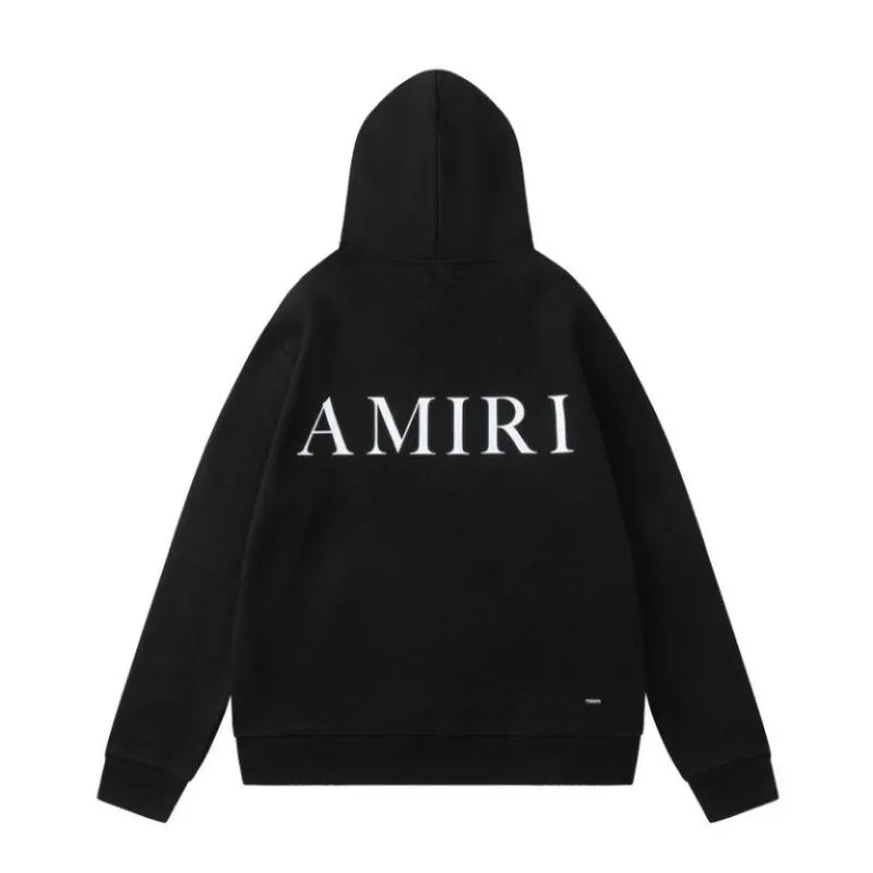 White/Black/Red AMIRI Hoodie With Bold Back Logo For Stylish Casual Outfits #A54407