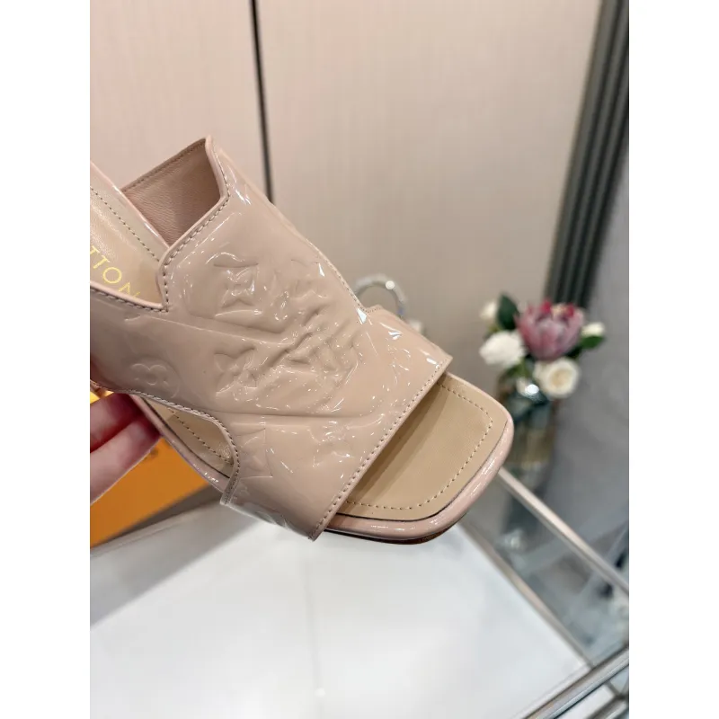 Louis Vuitton Shoes for Womens Louis Vuitton Slippers Heel height:9cm #A60939 Louis Vuitton Shoes for Womens Louis Vuitton Slippers Heel height:9cm #A60939