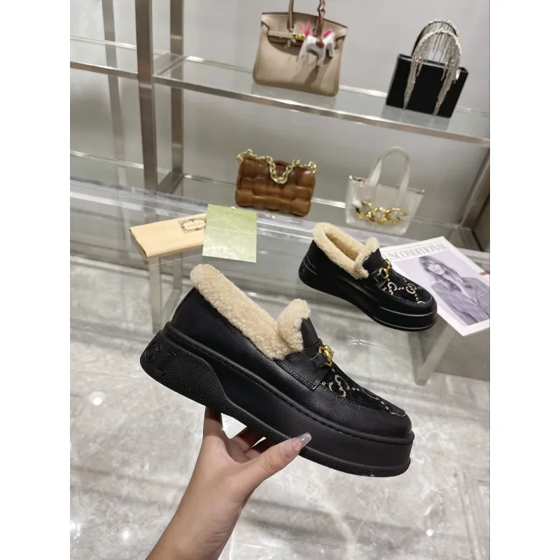 Gucci Shoes for Women Gucci Boots snow boots heel height:3cm #A58287 Gucci Shoes for Women Gucci Boots snow boots heel height:3cm #A58287
