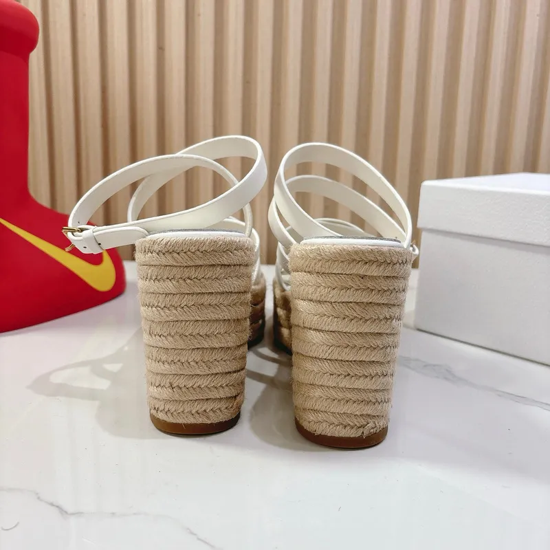 D-ior Shoes for  women 2025 platform sandals Heel height:9.5cm #A53220