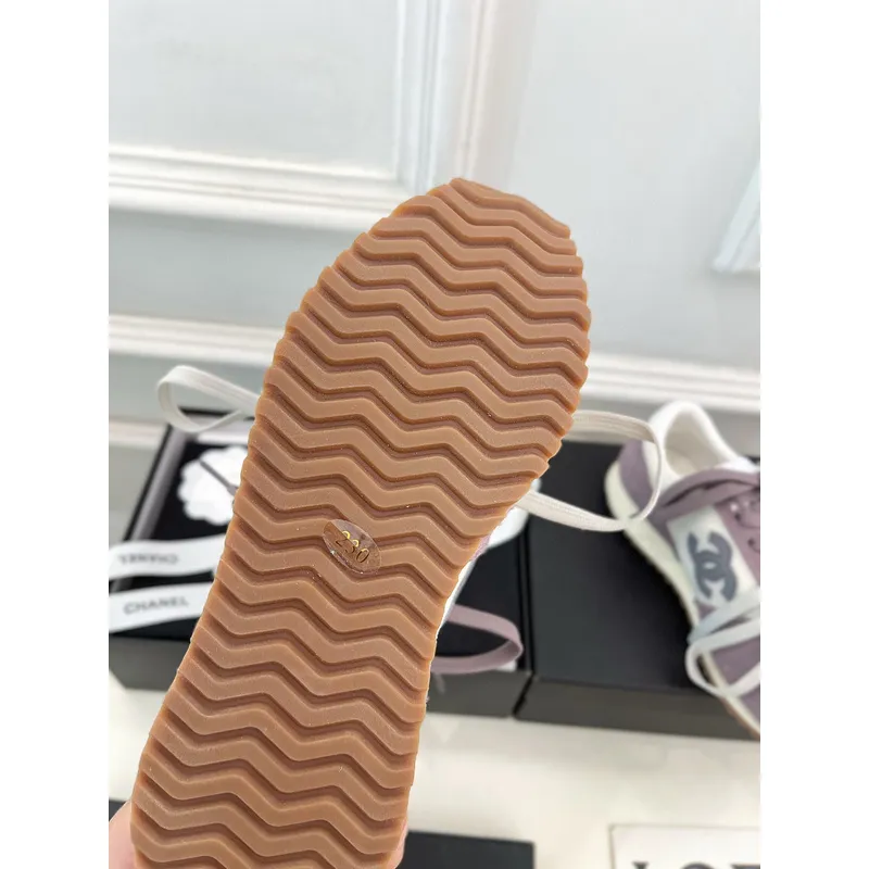 Chanel shoes for Womens Chanel Fabric and Suede Calfskin Sneakers #A54028