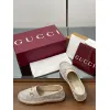 Gucci Shoes for Women Gucci Flats Horsebit GG Canvas espadrilles in burgundy #A49568