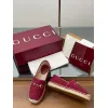 Gucci Shoes for Women Gucci Flats Horsebit GG Canvas espadrilles in burgundy #A49568