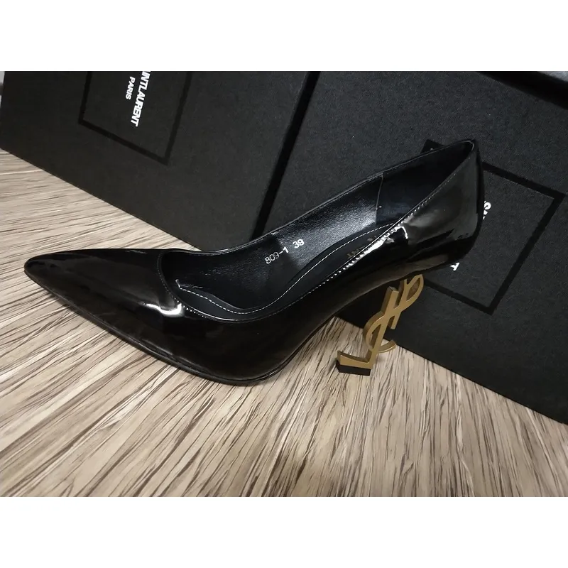 YSL High Heel Shoes YSL black leather 10.5cm heel #999929722 YSL High Heel Shoes YSL black leather 10.5cm heel #999929722