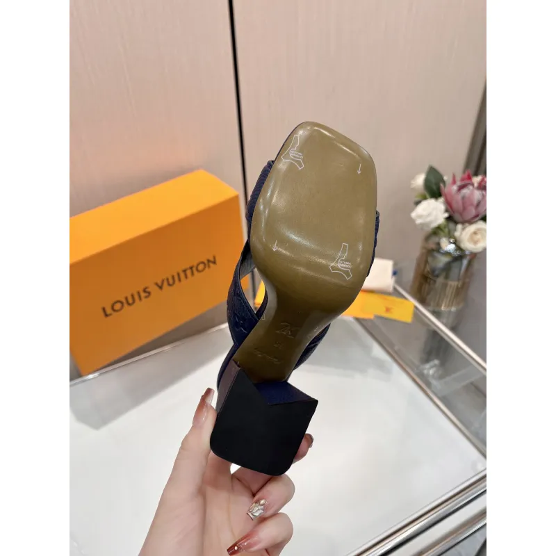 Louis Vuitton Shoes for Womens Louis Vuitton Slippers Heel height:9cm #A60936