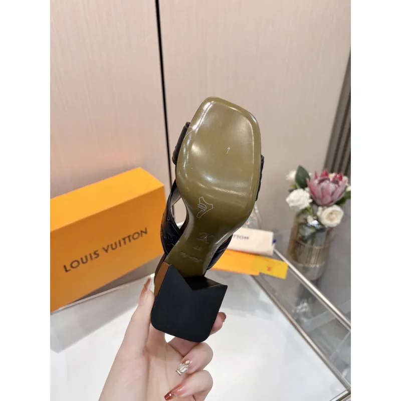 Louis Vuitton Shoes for Womens Louis Vuitton Slippers Heel height:9cm #A60935