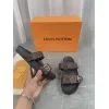 Louis Vuitton Brown Monogram Canvas Bom Dia Flat Slides #A50539
