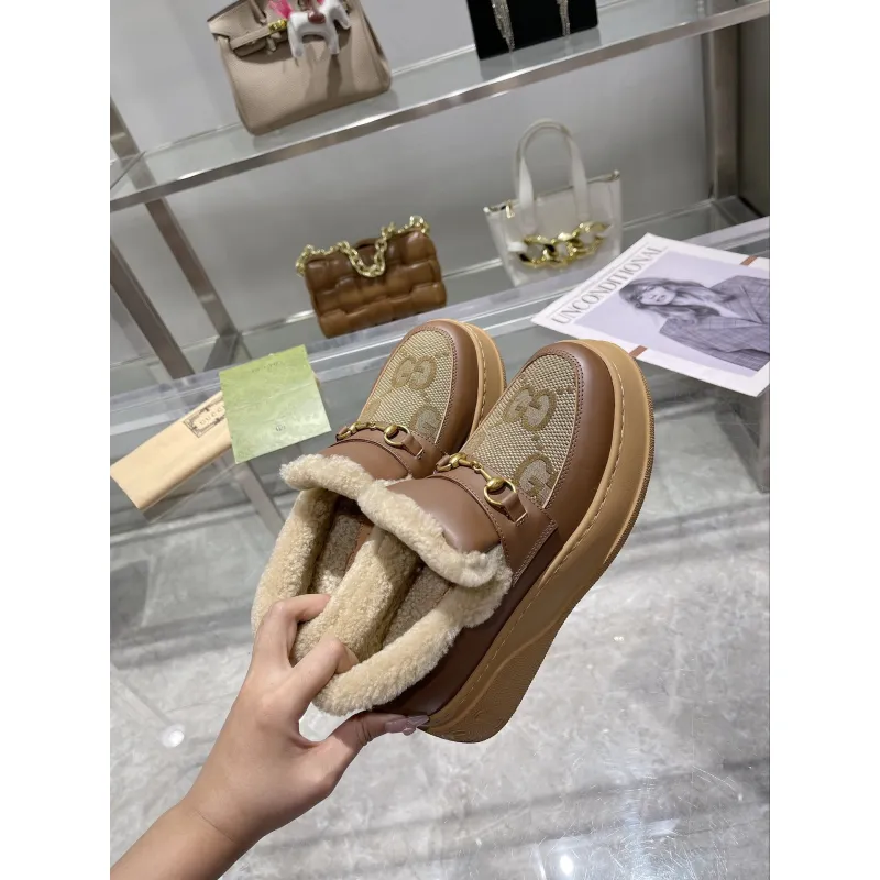 Gucci Shoes for Women Gucci Boots snow boots heel height:3cm #A58291 Gucci Shoes for Women Gucci Boots snow boots heel height:3cm #A58291
