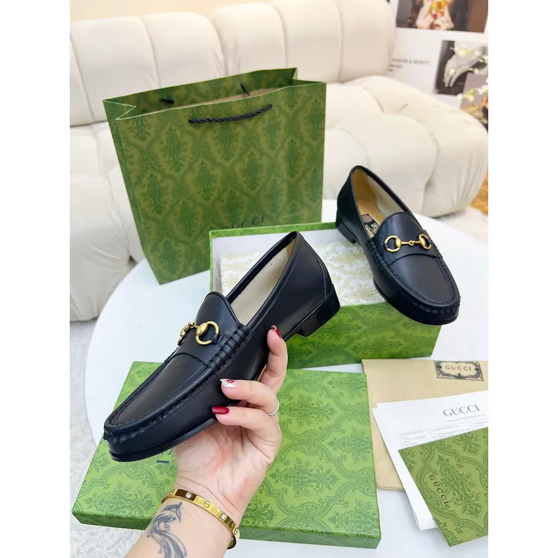 Gucci Shoes for Women 1953 Horsebit Loafers Black #A48777