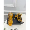 YSL Shoes for Womens Stunning YSL Yellow Patent Leather Strappy High - Heel Sandals Heel height:10.5cm #A54191