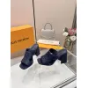 Louis Vuitton Shoes for Womens Louis Vuitton Slippers Heel height:9cm #A60936