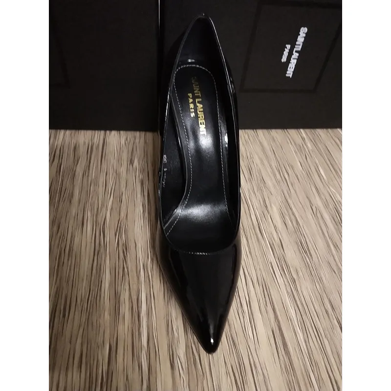 YSL High Heel Shoes YSL black leather 10.5cm heel #999929722 YSL High Heel Shoes YSL black leather 10.5cm heel #999929722