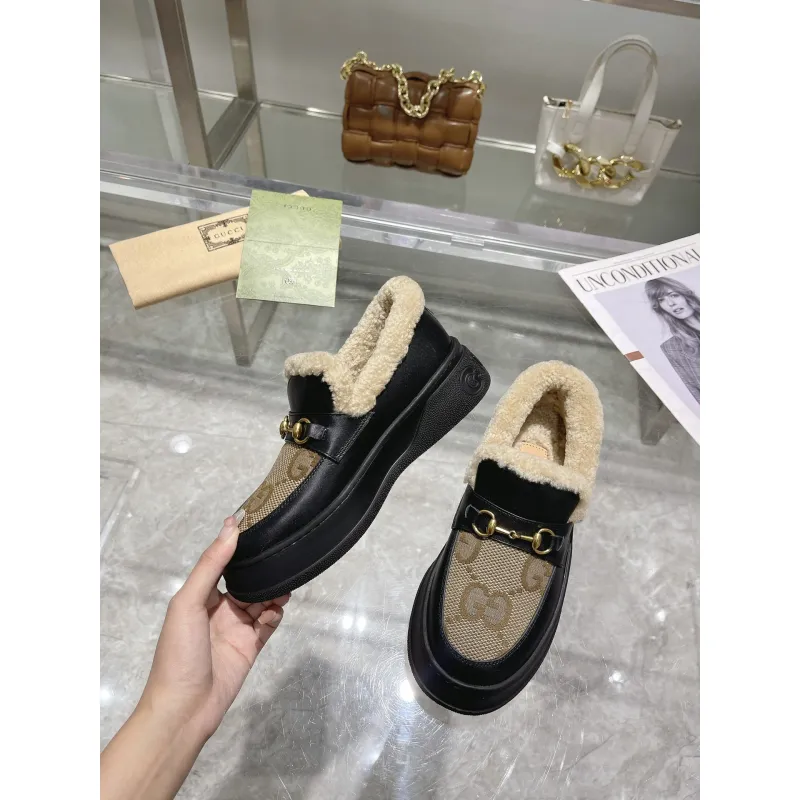 Gucci Shoes for Women Gucci Boots snow boots heel height:3cm #A58290 Gucci Shoes for Women Gucci Boots snow boots heel height:3cm #A58290