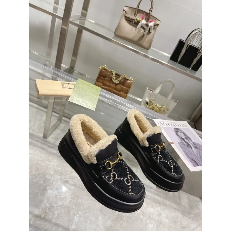 Gucci Shoes for Women Gucci Boots snow boots heel height:3cm #A58287 Gucci Shoes for Women Gucci Boots snow boots heel height:3cm #A58287