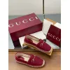 Gucci Shoes for Women Gucci Flats Horsebit GG Canvas espadrilles in burgundy #A49568