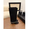 Chanel Knee - High Boots: Diverse Textures, Gold Chains, a Showcase of Luxe Creativity #A54193