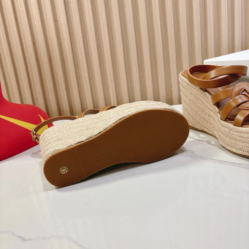 D-ior Shoes for  women 2025 platform sandals Heel height:9.5cm #A53220