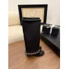 Chanel Knee - High Boots: Diverse Textures, Gold Chains, a Showcase of Luxe Creativity #A54193