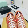 Chanel Denim Suede Calfskin Neon Orange CC Logo Trainers #A53211
