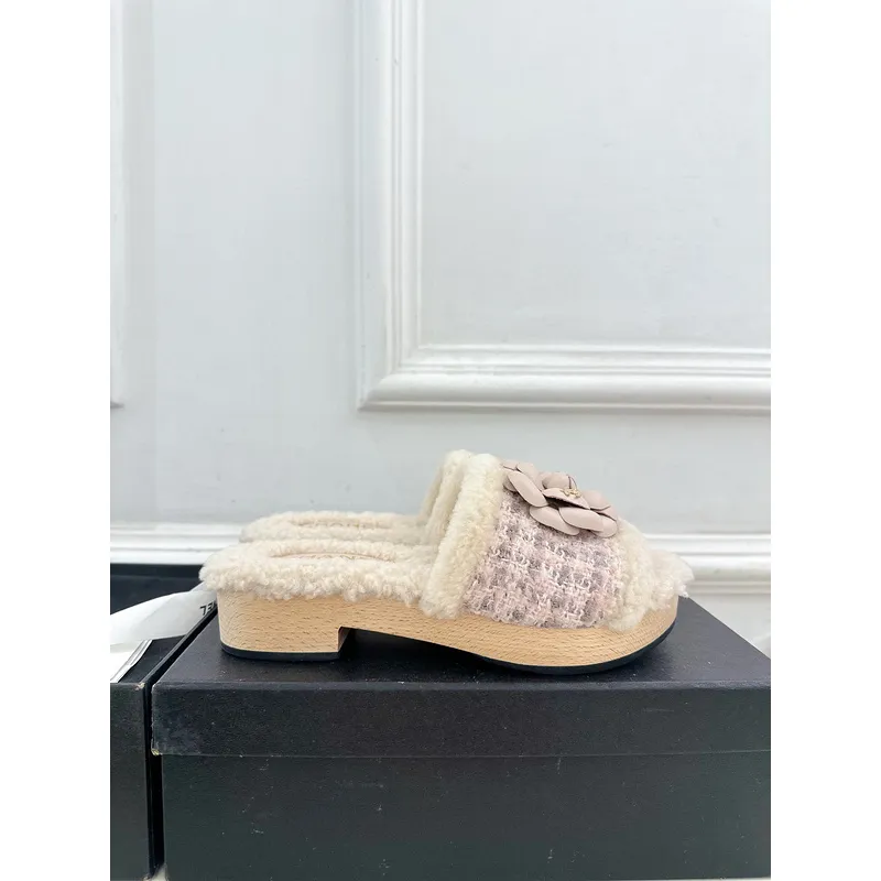 Chanel shoes for Womens Camellia Platform Slippers Heel Height:4cm #A54029