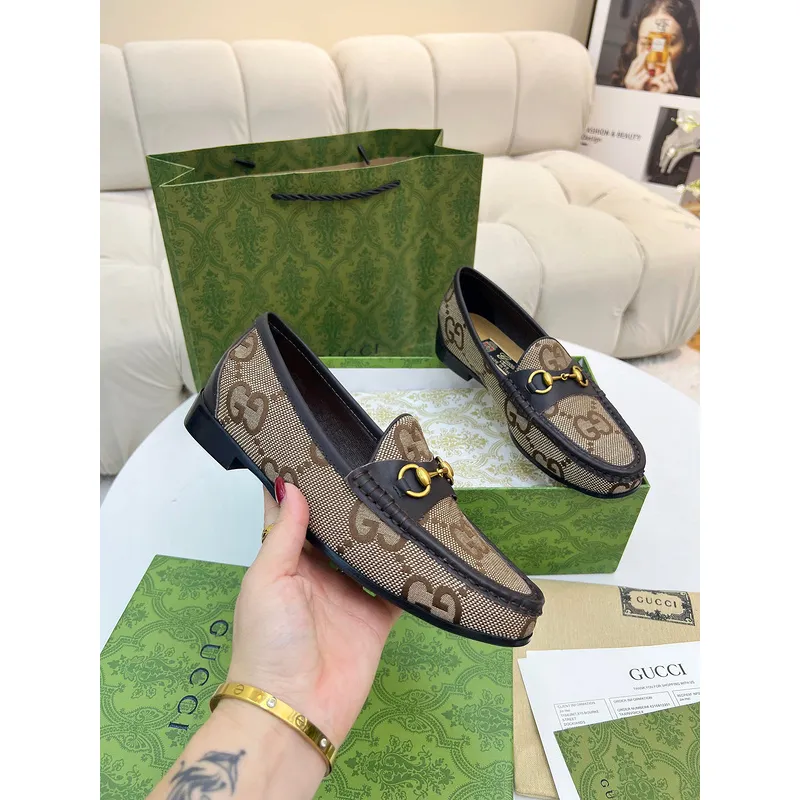 Gucci Shoes for Women Horsebit Loafers #A48779