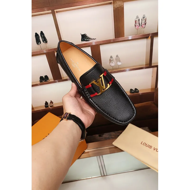 LV leather Shoes for MEN black #999849