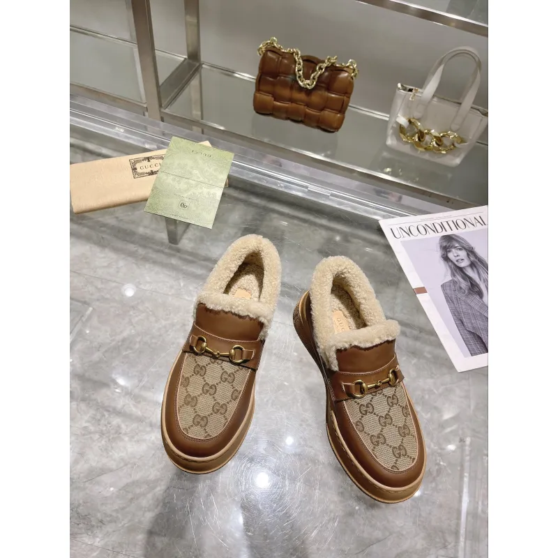 Gucci Shoes for Women Gucci Boots snow boots heel height:3cm #A58289