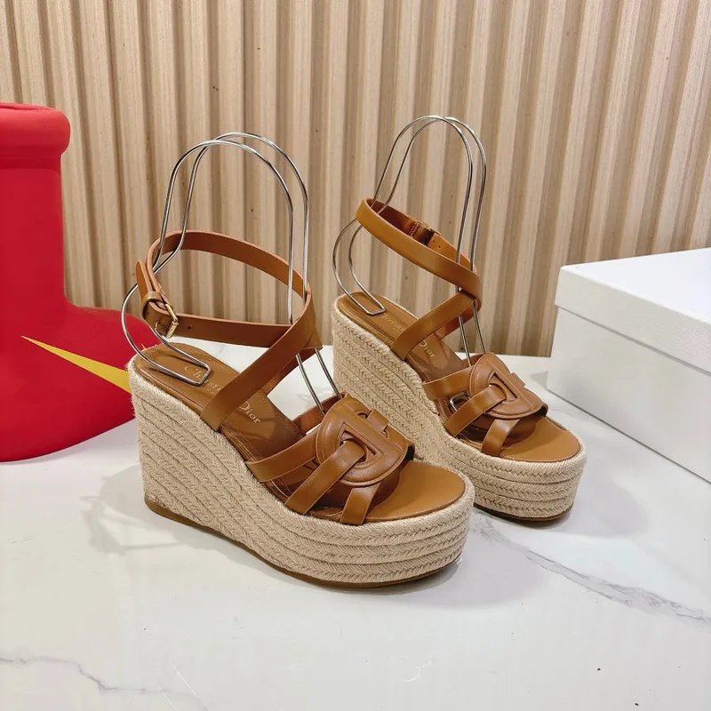 D-ior Shoes for  women 2025 platform sandals Heel height:9.5cm #A53220
