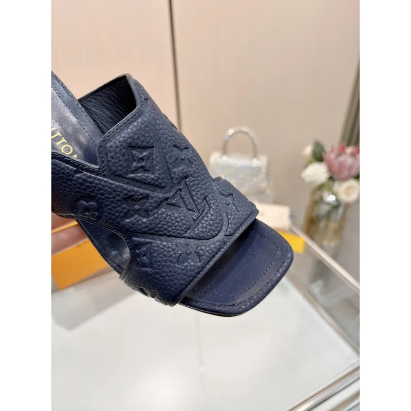 Louis Vuitton Shoes for Womens Louis Vuitton Slippers Heel height:9cm #A60936