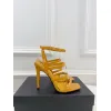 YSL Shoes for Womens Stunning YSL Yellow Patent Leather Strappy High - Heel Sandals Heel height:10.5cm #A54191