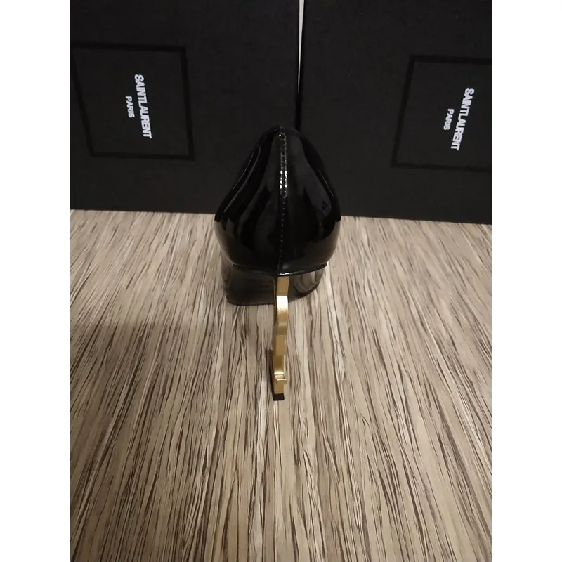 YSL High Heel Shoes YSL black leather 10.5cm heel #999929722 YSL High Heel Shoes YSL black leather 10.5cm heel #999929722