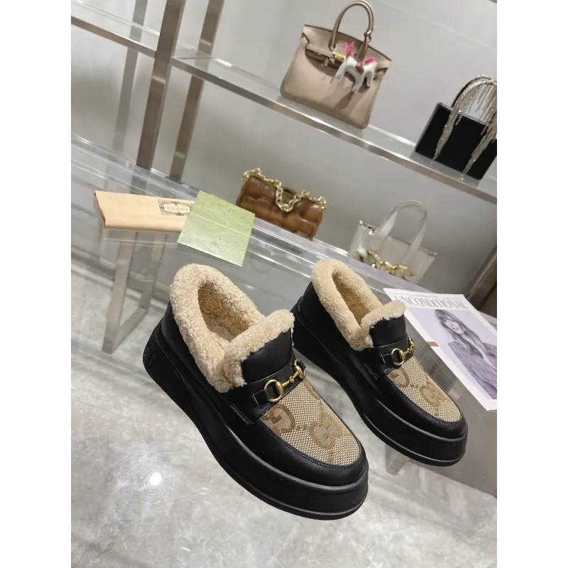 Gucci Shoes for Women Gucci Boots snow boots heel height:3cm #A58290 Gucci Shoes for Women Gucci Boots snow boots heel height:3cm #A58290
