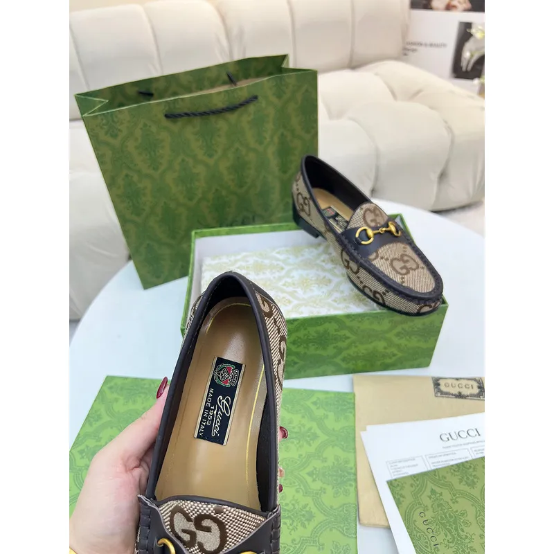 Gucci Shoes for Women Horsebit Loafers #A48779