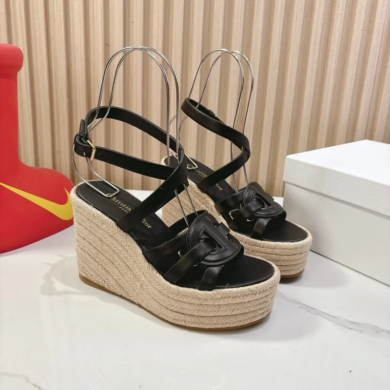 D-ior Shoes for  women 2025 platform sandals Heel height:9.5cm #A53220