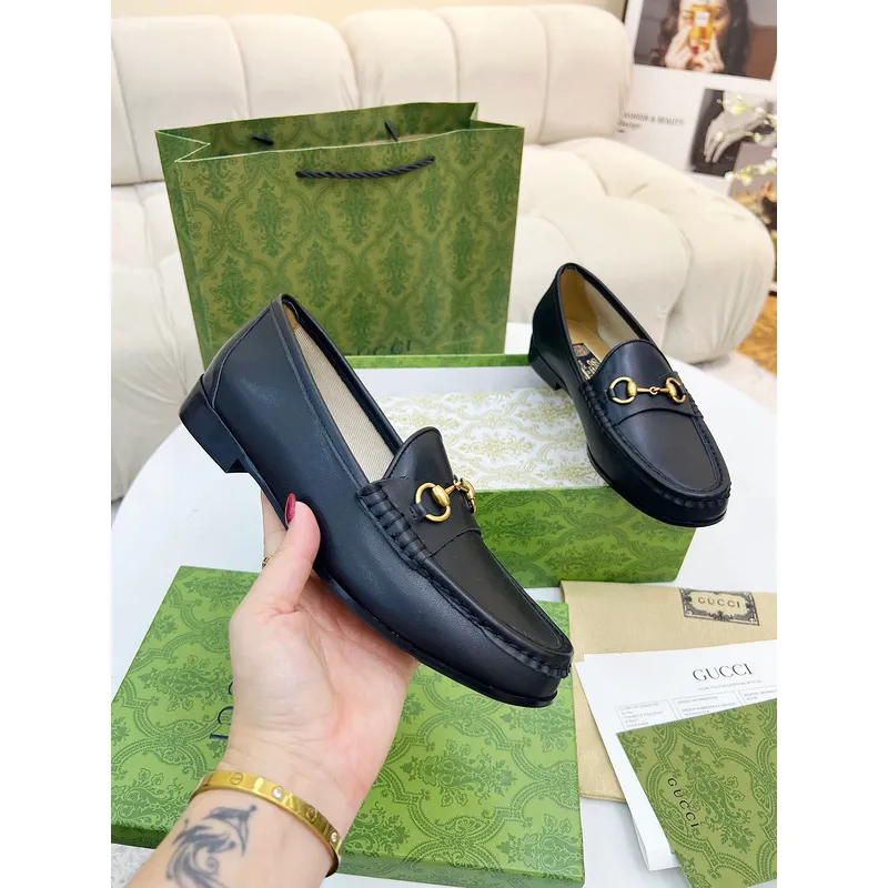 Gucci Shoes for Women 1953 Horsebit Loafers Black #A48777