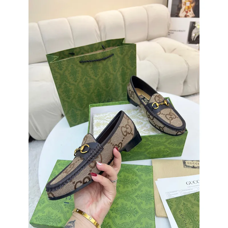 Gucci Shoes for Women Horsebit Loafers #A48779