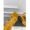 YSL Shoes for Womens Stunning YSL Yellow Patent Leather Strappy High - Heel Sandals Heel height:10.5cm #A54191