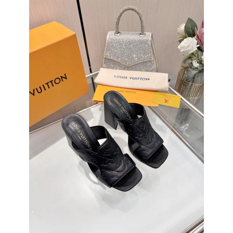 Louis Vuitton Shoes for Womens Louis Vuitton Slippers Heel height:9cm #A60935