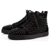 2020 CL Redbottom red bottoms men women fashion luxury designer shoes spike high top sneakers black white bred grey leather suede flats casual shoe #9874153