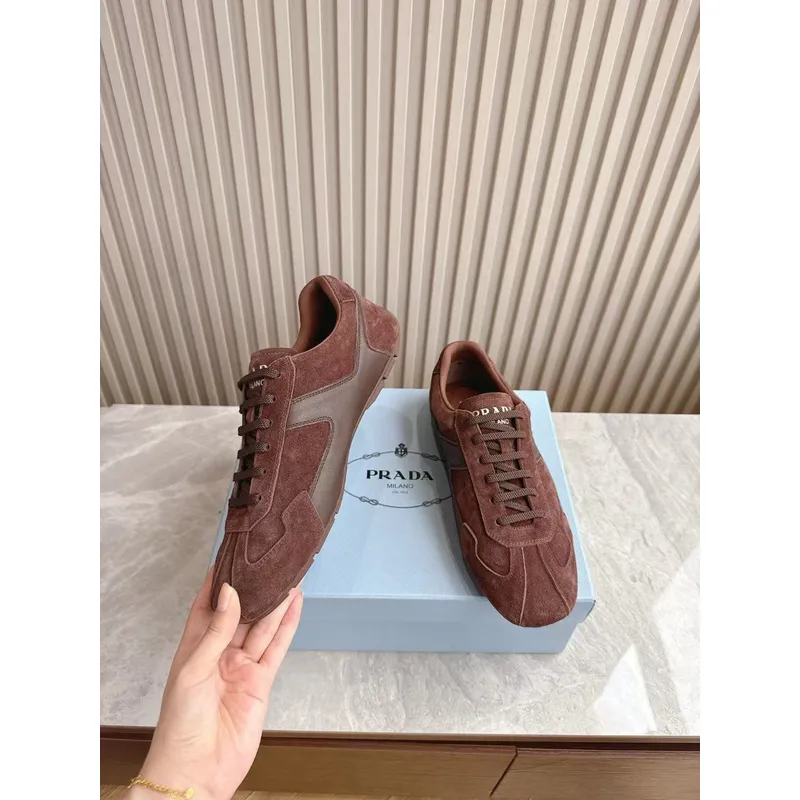 Prada Shoes Prada Sneakers Prada Rank Suede T-Toe Retro Runner Sneakers #A53234