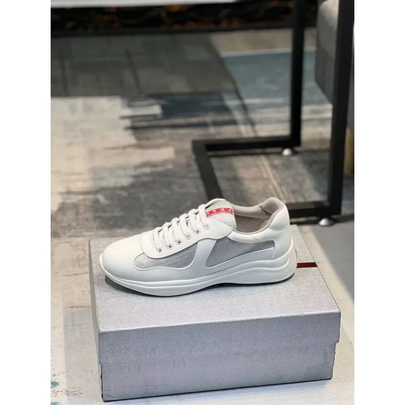 Prada Americas Cup Patent Leather Sneakers High Quality #A43246