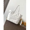 Authentic Louis Vuitton White Monogram Empreinte Neverfull MM Tote Bag M14285 #A56021