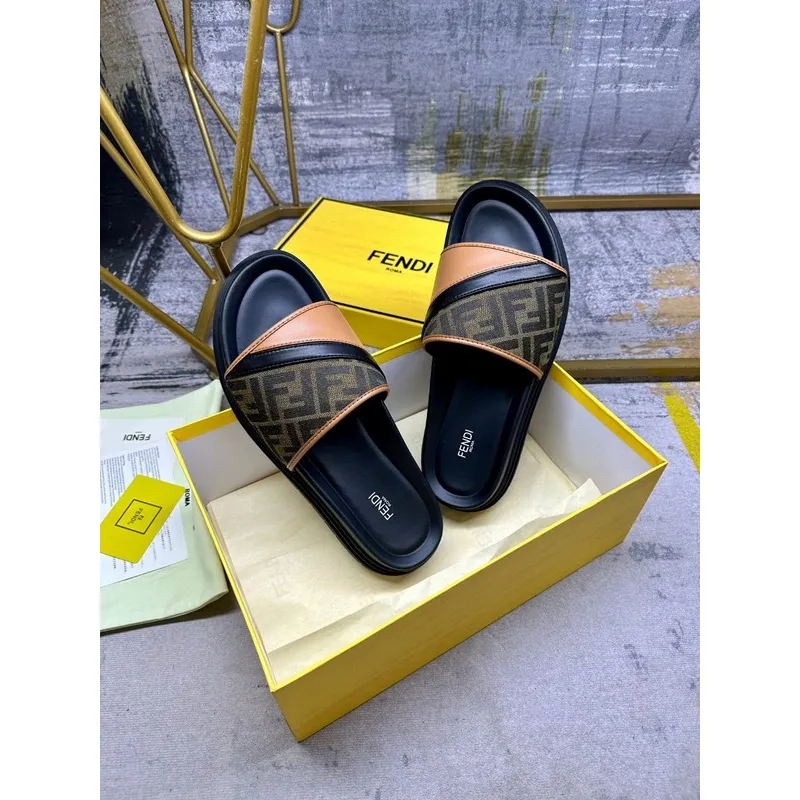 Fendi shoes for Fendi Slippers for men #A39383
