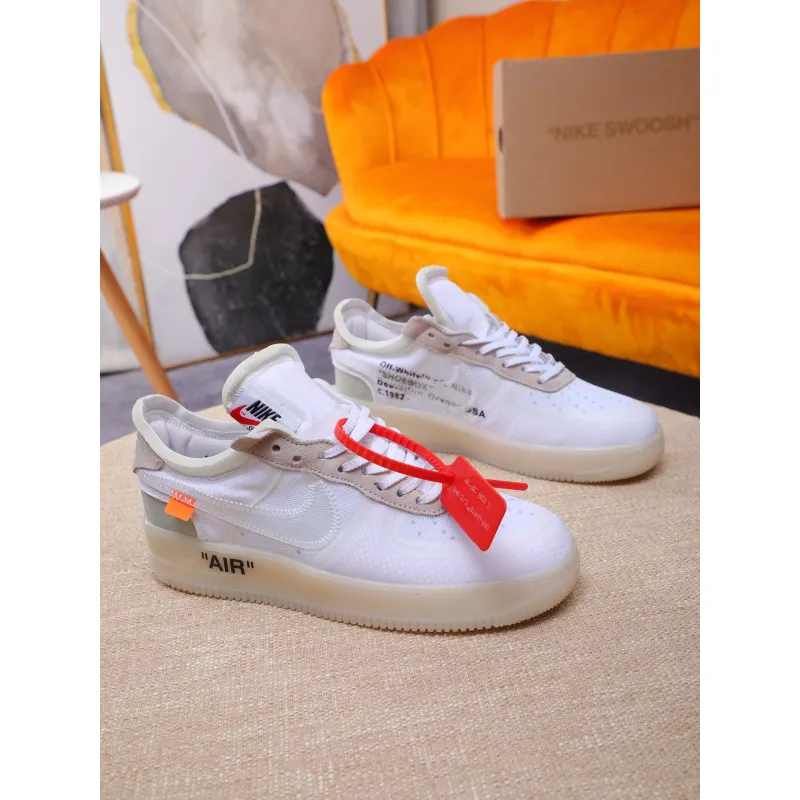 Nike x OFF-WHITE Air Force 1 shoes High Quality White #999928121