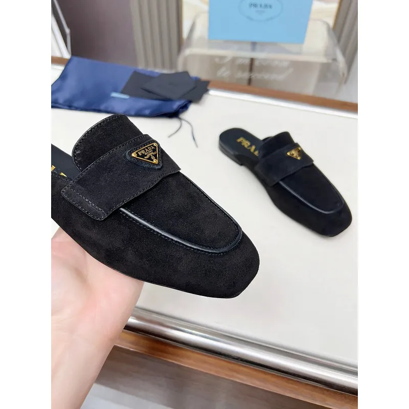 Prada Shoes for Womens Prada Slippers Brown/Black/Red #A47885