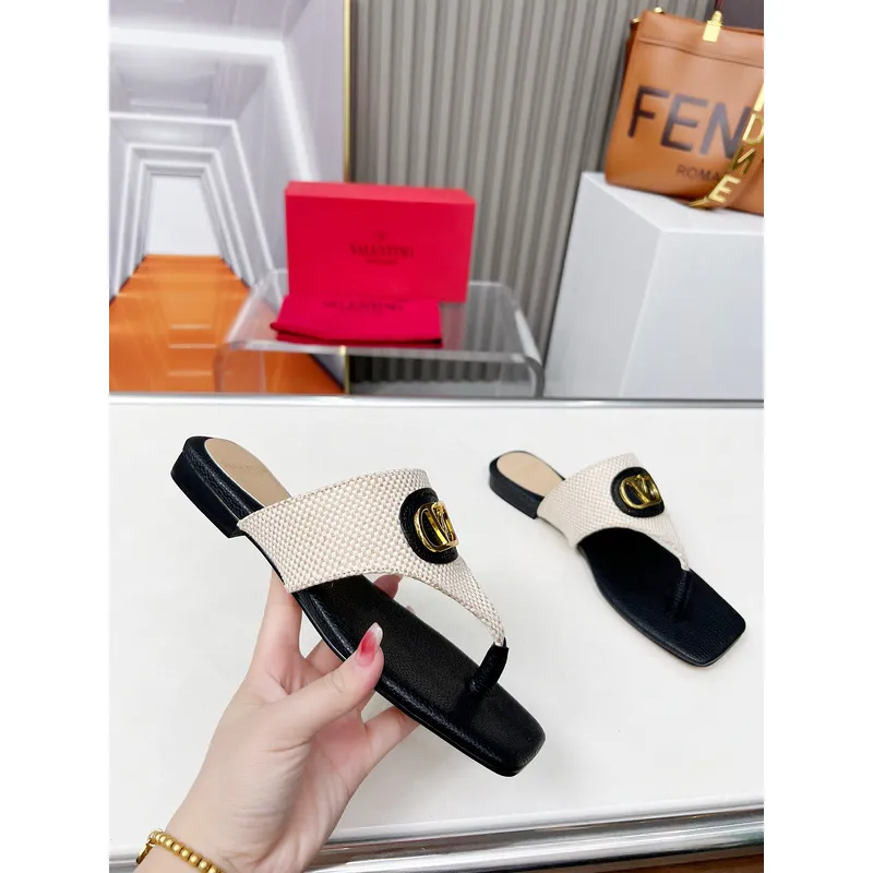 valentino Slippers for women Garavani VLogo Signature Sandals White #A48767 valentino Slippers for women Garavani VLogo Signature Sandals White #A48767