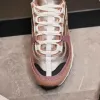 Chanel Metallic Pink Rose Gold Sneakers #A54345