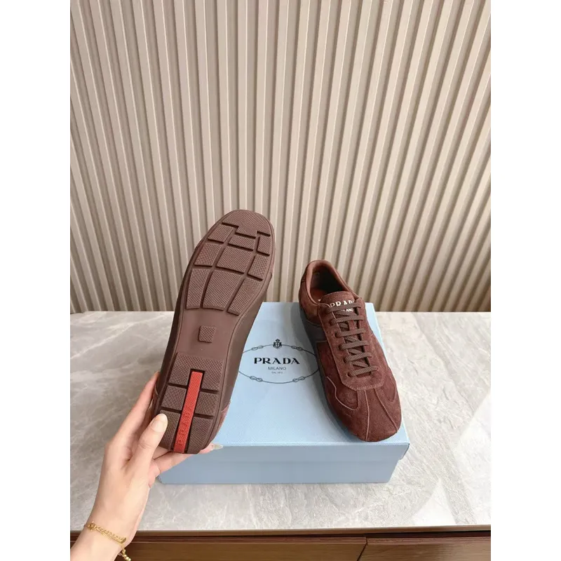 Prada Shoes Prada Sneakers Prada Rank Suede T-Toe Retro Runner Sneakers #A53234