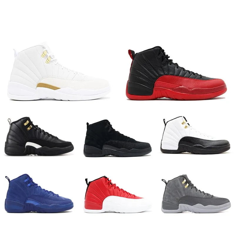 2018 Jordan With Box Mens and Womens Basketball Shoes Sneakers 12S XII Flu Game Royal Taxi French Blue for Men Sports Shoes High Cut #9115662